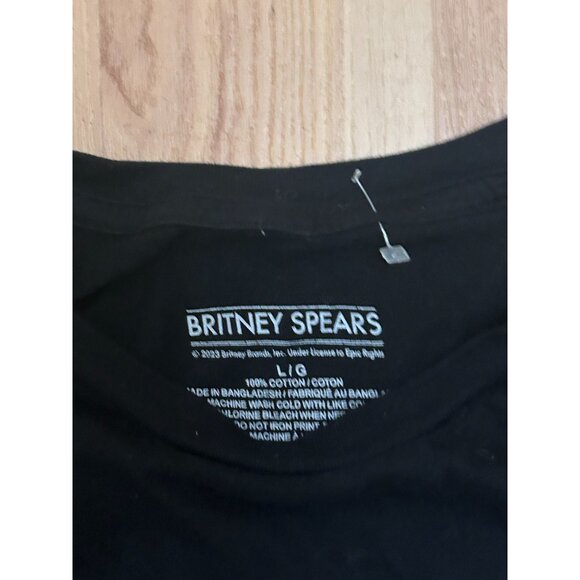 Britney Spears Women's Top Size Large Crew Neck Pullover Black - Picture 2 of 7